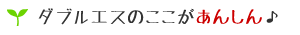 ダブルエスのここがあんしん!